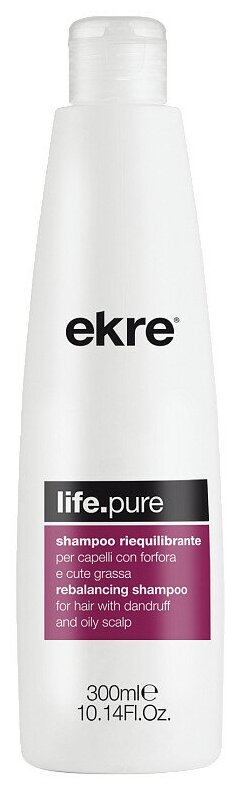 Себорегулирующий шампунь для жирных волос Rebalancing Life.Pure Ekre, 300 мл