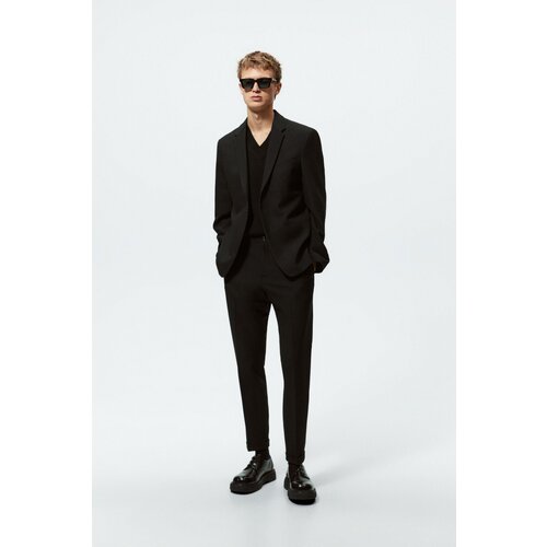 Пиджак Zara, однобортный, размер 48, черный