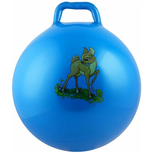 Гимнастический мяч с ручкой (попрыгун) Девчонки и Мальчишки, d=50 см (синий)