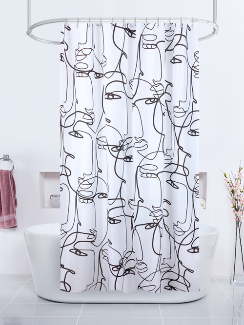 Штора текстильная для ванной Dasch Cascada Пикассо 180х200 см
