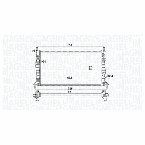 Основной радиатор (двигателя) Magneti Marelli 350213157400 для Ford C-MAX (2007-2010), Ford Focus (2003-2013), Mazda 3 (1999-2009)