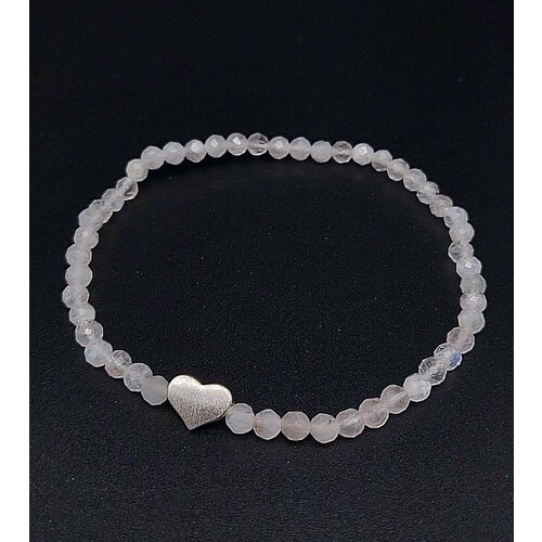 фото Браслет ok, лунный камень, 1 шт., размер 18 см, белый, серебряный