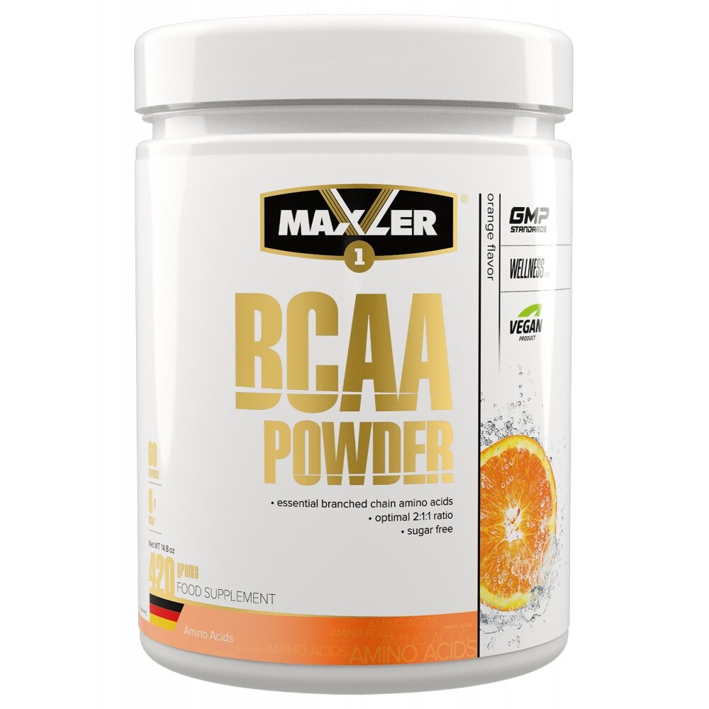 Аминокислоты BCAA Maxler Germany BCAA Powder, 420 г, Вкус Green Apple / Зеленое Яблоко