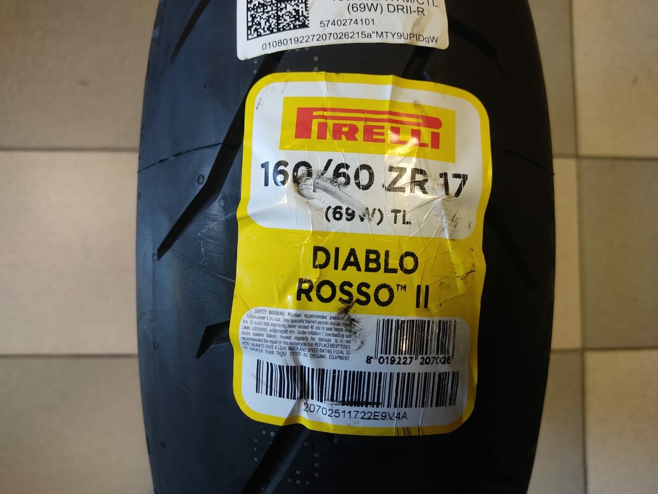 Pirelli diablo rosso ii 160/60 zr17 69w tl rear