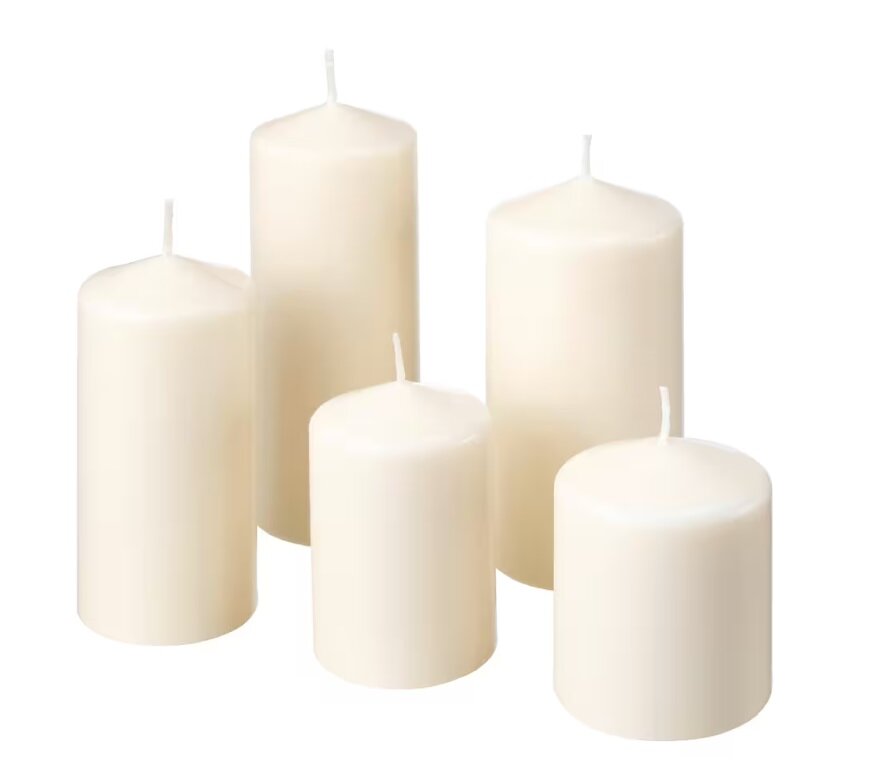 Набор свечей без запаха Икеа Феномен Ikea Fenomen, 5 шт