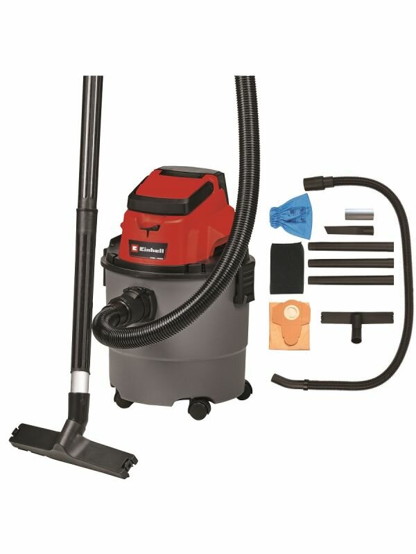 Строительный пылесос EINHELL TC-VC 18/15 Li-Solo, аккумуляторный, красный [2347145] - фото №11