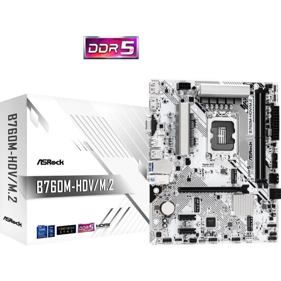 Материнская плата Asrock B760M-HDV/M.2 (LGA1700, mATX)