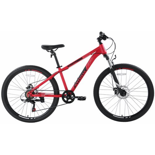 велосипед tech team grasshoper 20 черно красный Велосипед TECH TEAM STORM 26'х16' красный 2023 NN010443 NN010443