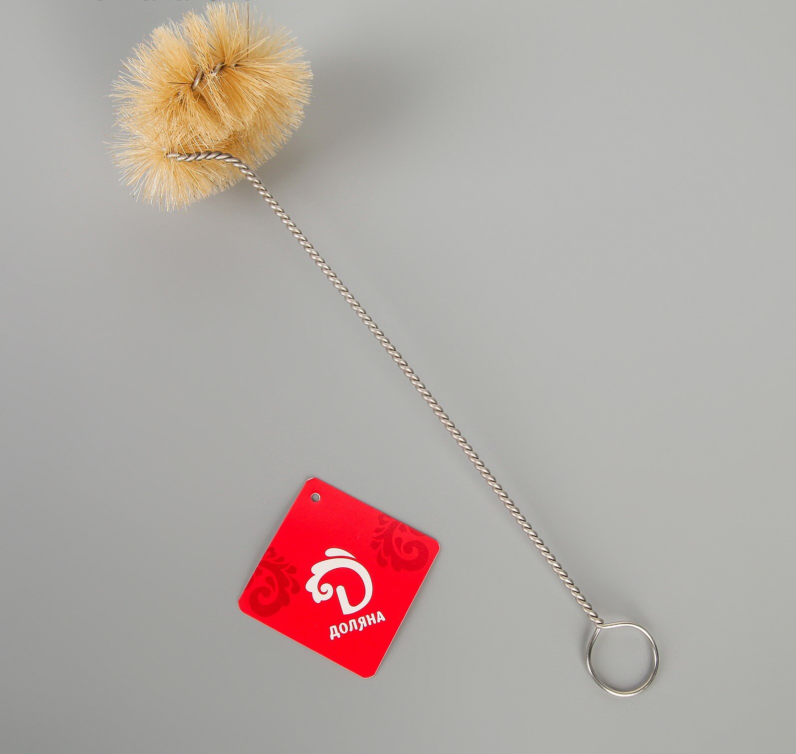 фото Ёршик для банок, 25,5×5,5 см, натуральная щетина