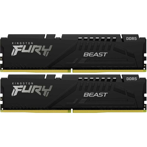 Оперативная память для компьютера Kingston Fury Beast DIMM 32Gb DDR5 6000 MHz KF560C30BBEK2-32