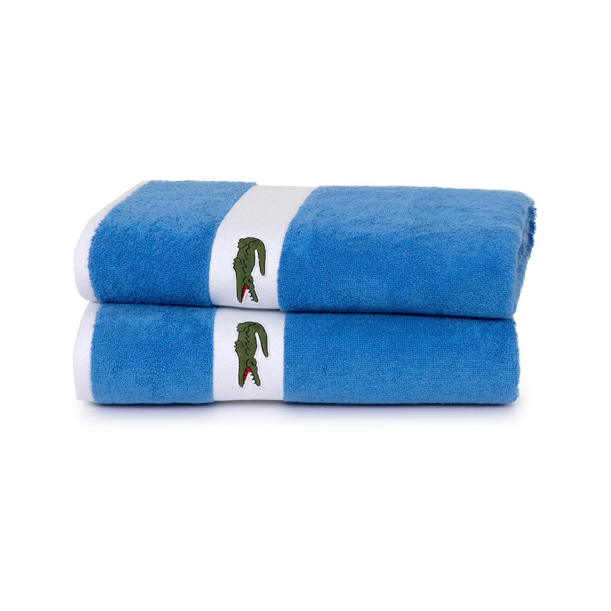 Полотенце махровое Lacoste Casual Aerien голубое 55x100 см для лица хлопковое