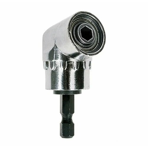 Магнитная угловая насадка на шуруповерт, переходник угловой адаптер для шуруповерта, магнитный держатель 1/4 60мм.