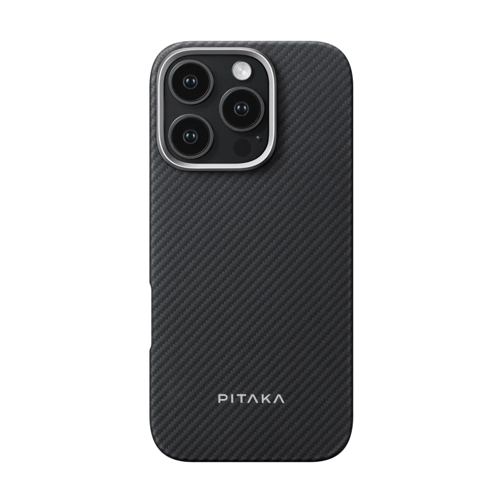 Чехол PITAKA Ultra-Slim Case для iPhone 16 Pro Max 6.9", черный/серый (Black/Grey Twill) 600D