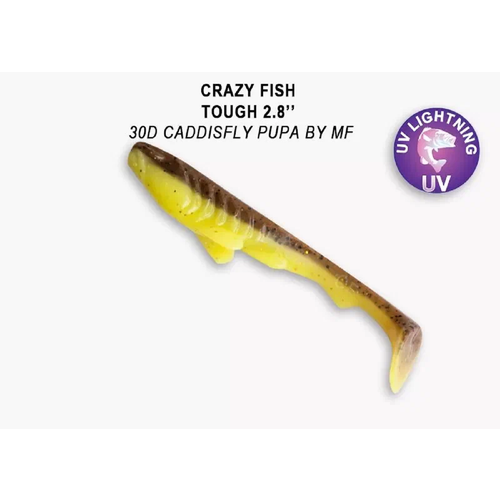 Силиконовая приманка мягкая съедобная Crazy Fish Tough 2.8