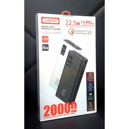 Повербанк PowerBank URPIN PD16 20000mAh черный 1475₽