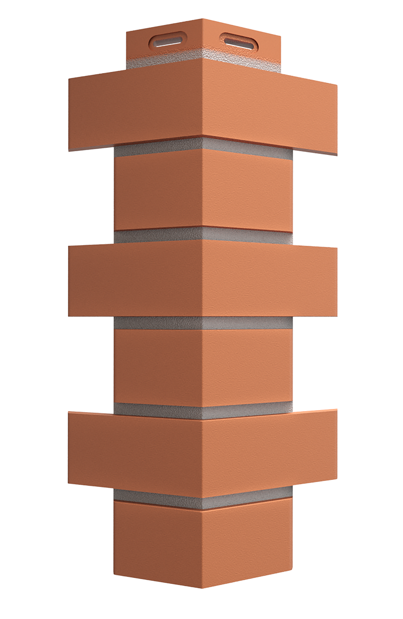 Угол наружный из ПВХ для фасадных панелей Docke FLEMISH, (Кирпич), Красный