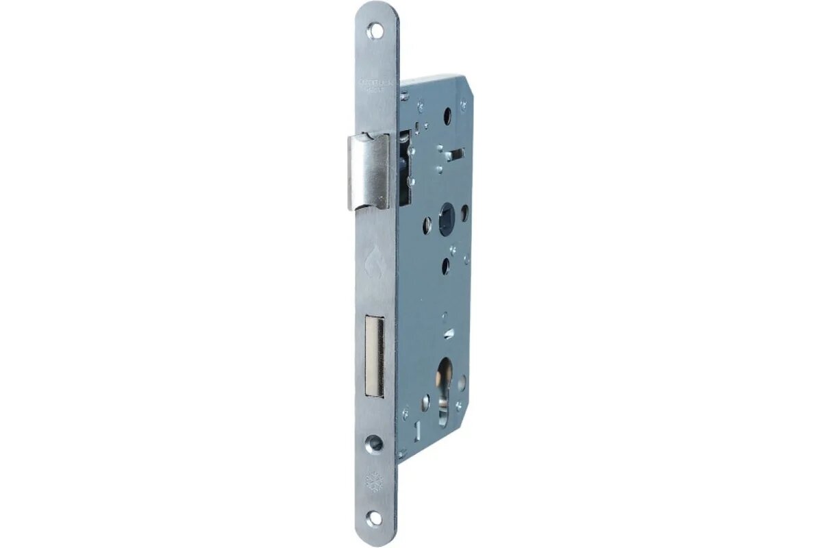 Doorlock Корпус замка DL4292С/55/72/20/SCr (матовый хром) реверсивный под цилиндр бэксет 55мм межосевое расстояние 72мм фронтальная планка шириной 2 75309