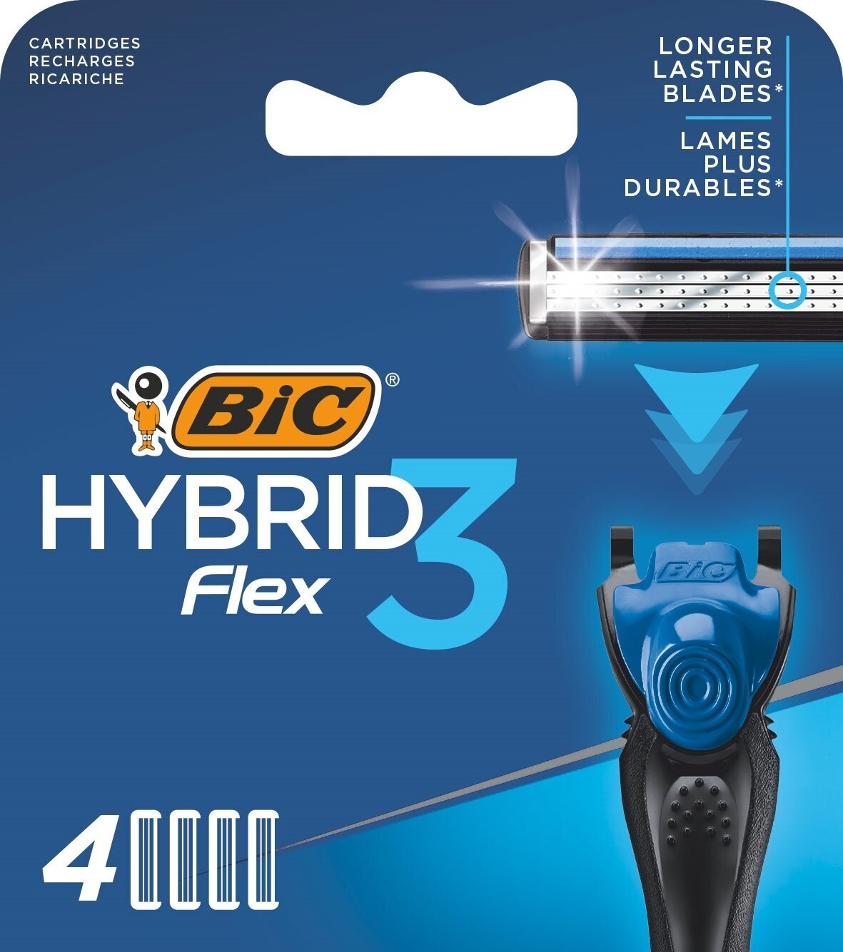 Бик Флекс Гибрид /Bic Flex 3 Hybrid - Сменные кассеты для бритья 4 шт