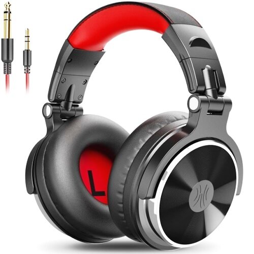 Наушники Oneodio Studio Pro 10 red полноразмерные 3.5/6.3 - 1.2/3м два съёмных кабеля красные