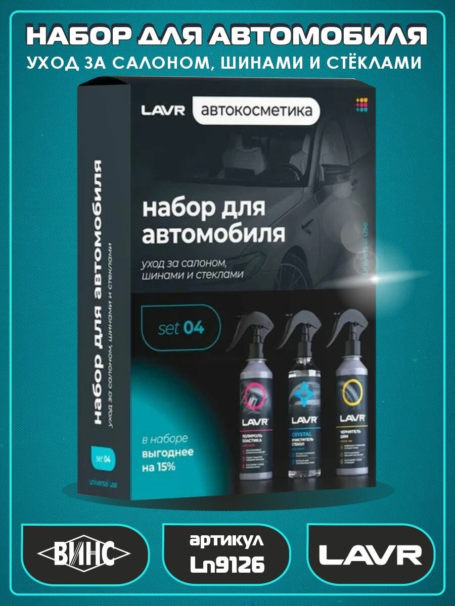 Набор для автомобиля Универсальный №1 mini LAVR Ln9126, 3х255 мл