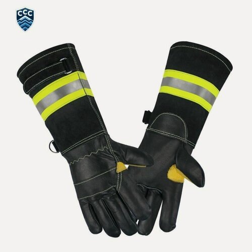 Изображение товара Противопожарные перчатки из воловьей кожи, аварийно-спасательные лесные противопожарные, теплоизоляционные, защищающие от ожогов, огнезащитные и высокотемпературные перчатки