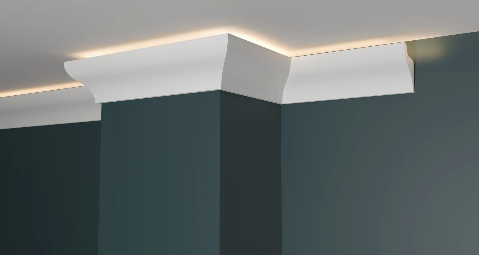Потолочный плинтус для подсветки DECOR-DIZAYN DD506 из дюрополимера под покраску ударопрочный 2 метра 1 шт.
