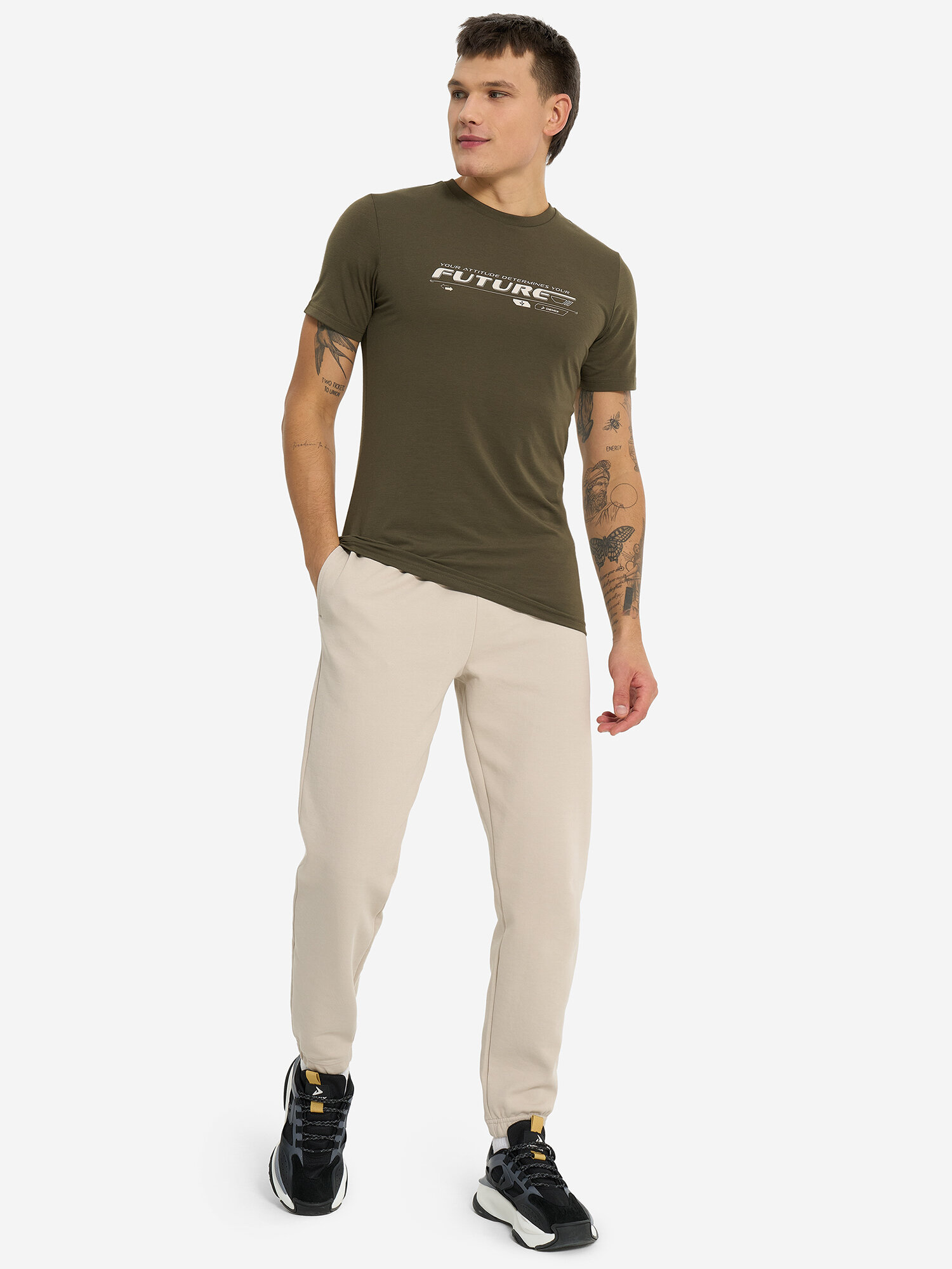 Футболка спортивная Demix, размер 50, зеленый, — фото 1