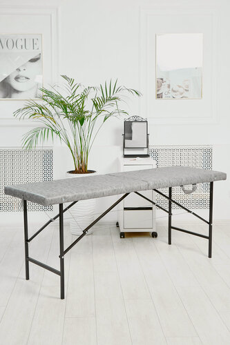 Изображение товара Кушетка MyStyleGroup с подушкой в комплекте, искусственная кожа, стальной каркас, 180х60 см, высота 70 см