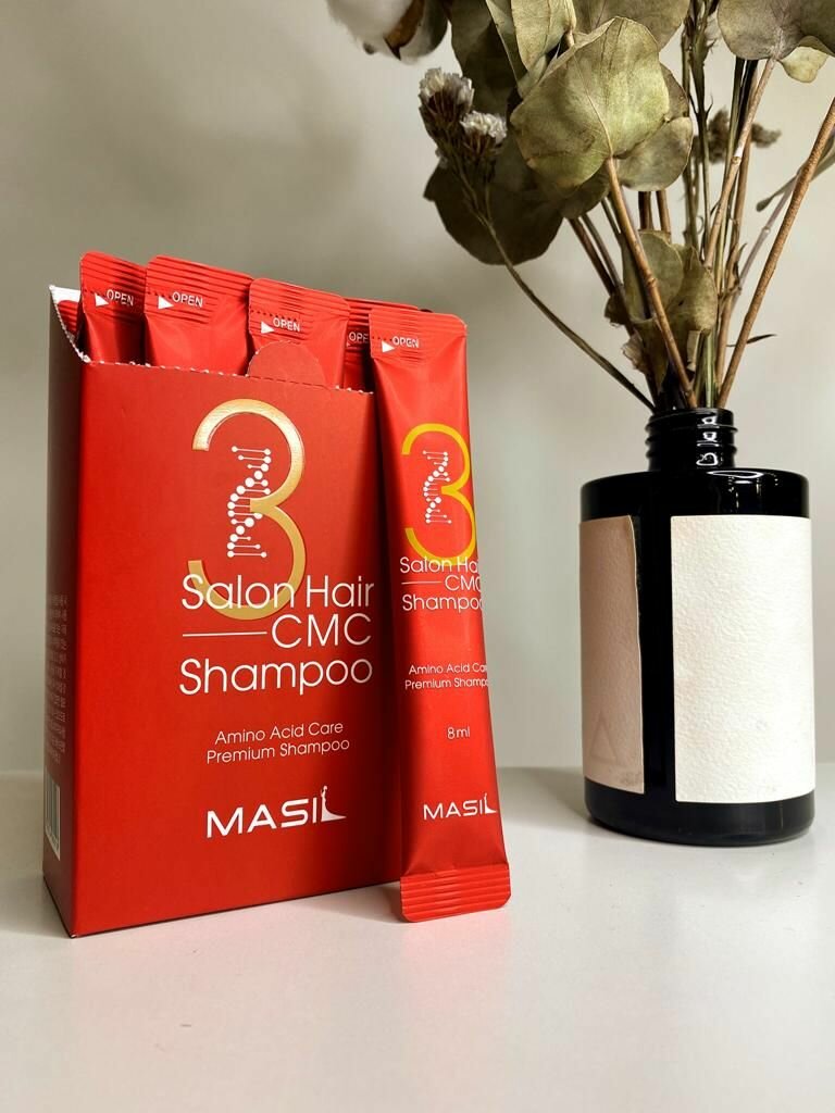 MAS 3SAL Шампунь для волос с аминокислотами MASIL 3SALON HAIR CMC SHAMPOO stick pouch (1шт*8мл)