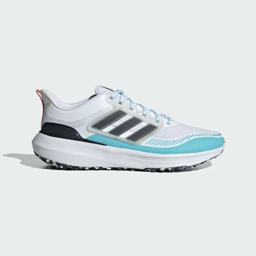Кроссовки adidas, размер UK 9, белый, голубой