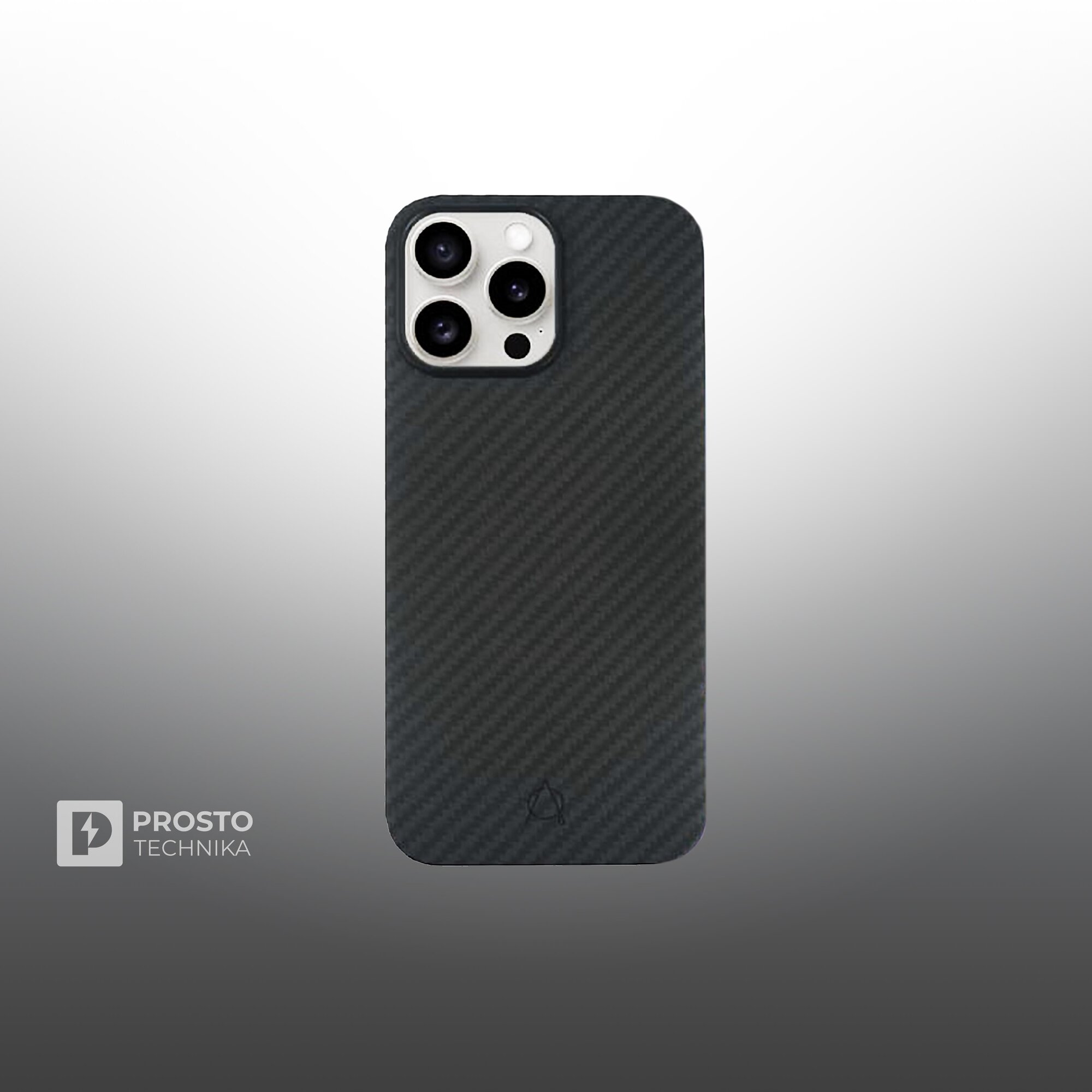 Чехол карбоновый A-CASE Kavar Aramid Carbon Case 1500D IPHONE16 PRO - Черный