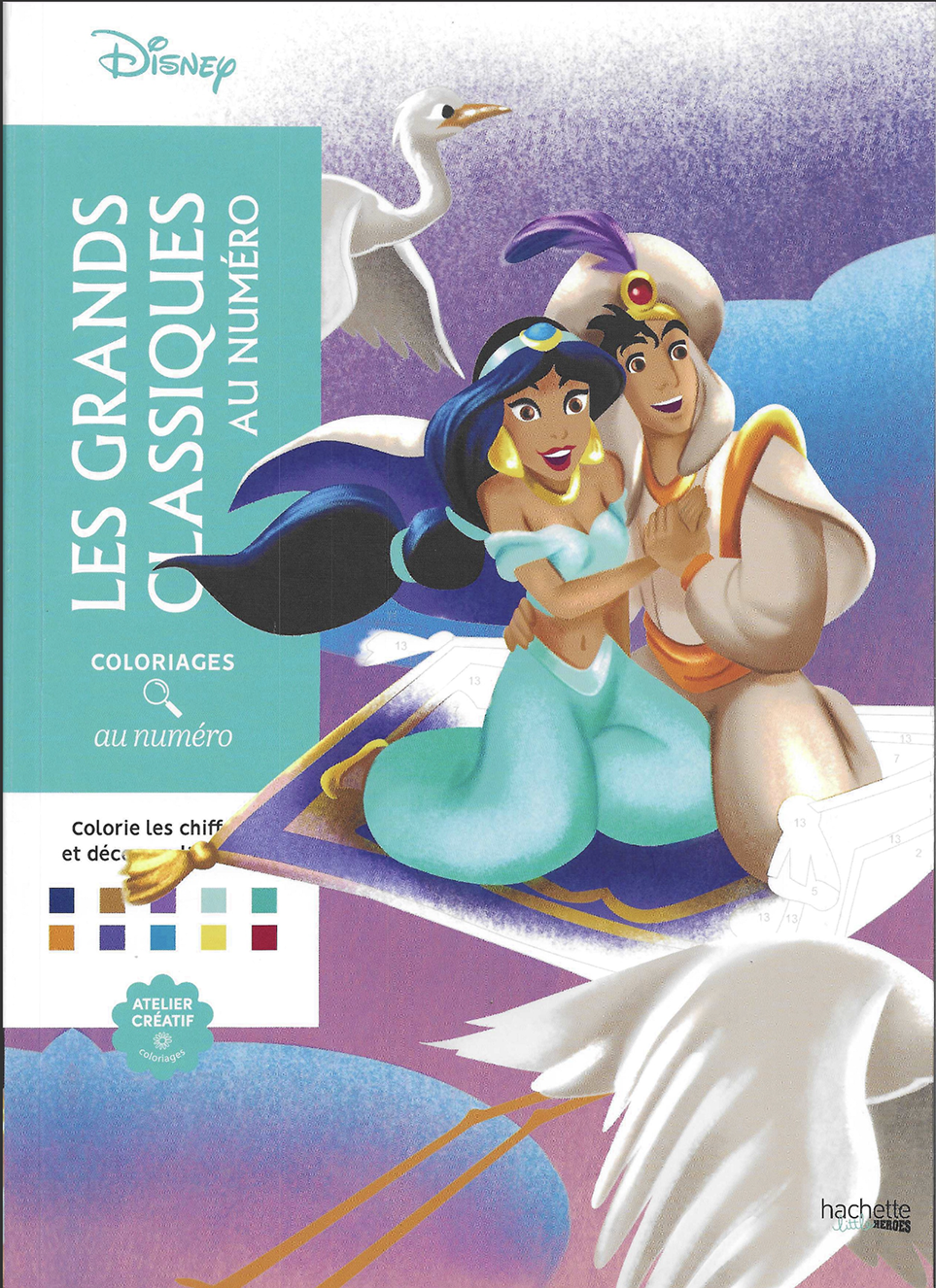 Раскраска по номерам Coloriages au numero Disney - LES GRANDS CLASSIQUES - AU NUMERO, 128стр.