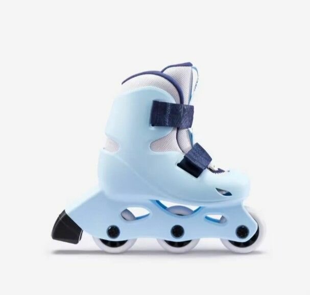Картинки Роликовые коньки детские голубые Oxelo Learn 100 размер 32-34