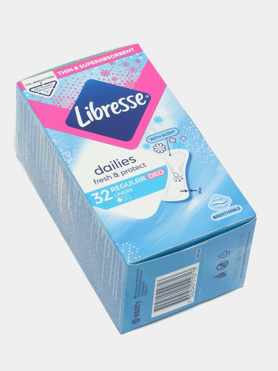 Ежедневные прокладки ESSITY LIBRESSE Normal Deo, ультратонкие, 32 шт — фото 1