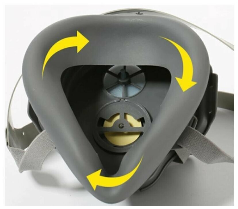 Респиратор профессиональный , полумаска KN95/FFP2 , размер универсальный - фотография № 3