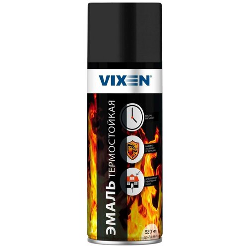 Эмаль Термостойкая Черная Аэрозоль 520 Мл Vixen Vx53002 3212909000 Vixen арт VX53002 420₽