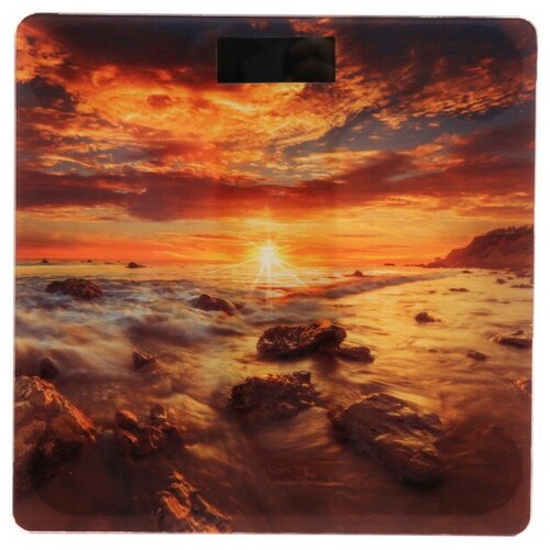 Весы напольные электронные Рассвет (26х26см,max.180кг,тип питания:AAА)