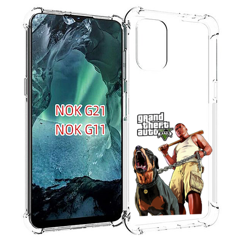 Чехол MyPads GTA грозная собака для Nokia G11 / G21 задняя-панель-накладка-бампер