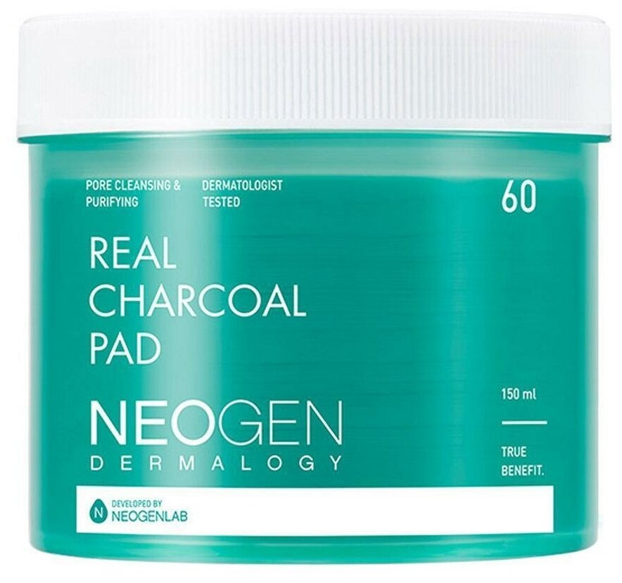 Neogen Отшелушивающие очищающие пэды с древесным углем Neogen Real Charcoal Pad