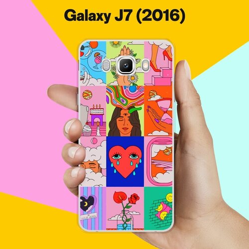 Силиконовый чехол на Samsung Galaxy J7 (2016) Узор 5 / для Самсунг Галакси Джей 7 (2016) силиконовый чехол на samsung galaxy j7 2016 pack для самсунг галакси джей 7 2016