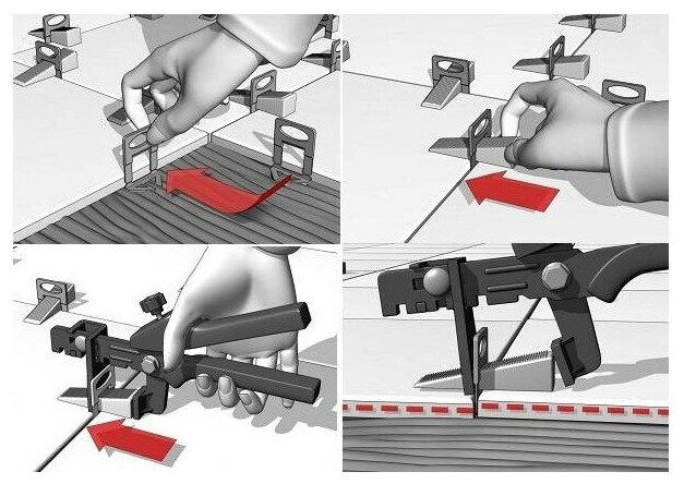 Зажим для укладки плитки Plitonit Profi 1