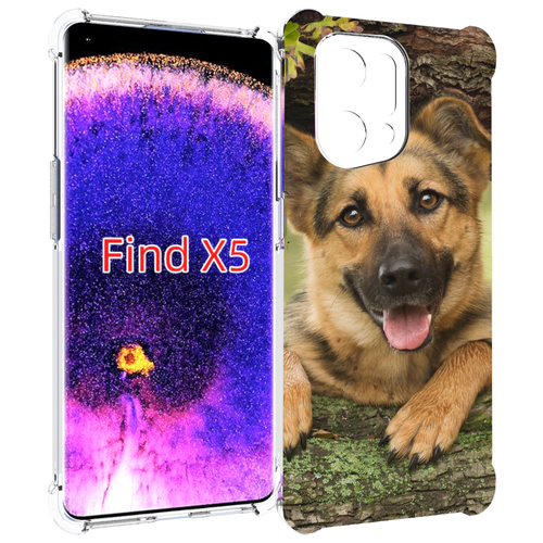 Чехол MyPads Собака-на-дереве для Oppo Find X5 задняя-панель-накладка-бампер