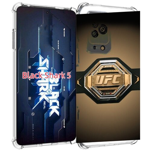 Чехол MyPads UFC единоборства мужской для Xiaomi Black Shark 5 задняя-панель-накладка-бампер чехол mypads фаталити мужской для xiaomi black shark 5 задняя панель накладка бампер