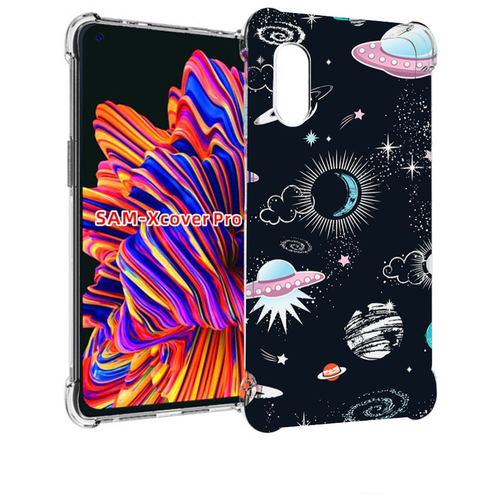Чехол MyPads космос-мини-картинки для Samsung Galaxy Xcover Pro 1 задняя-панель-накладка-бампер