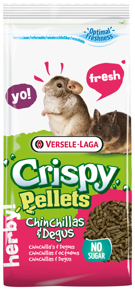 Versele-Laga Crispy Pellets гранулированный корм для шиншилл и дегу Chinchillas & Degus 1 кг
