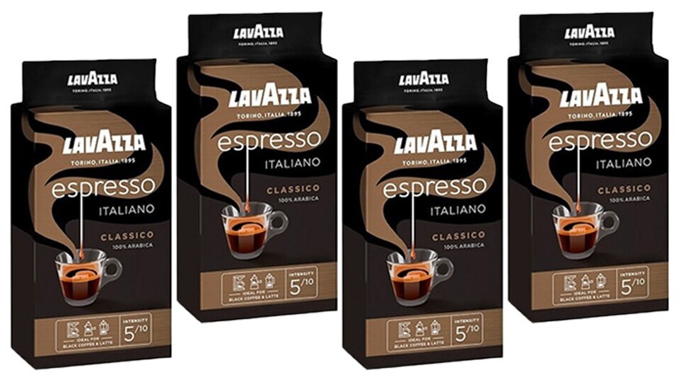 Кофе молотый Lavazza Espresso (Эспрессо) в/у, 4x250г - фотография № 5