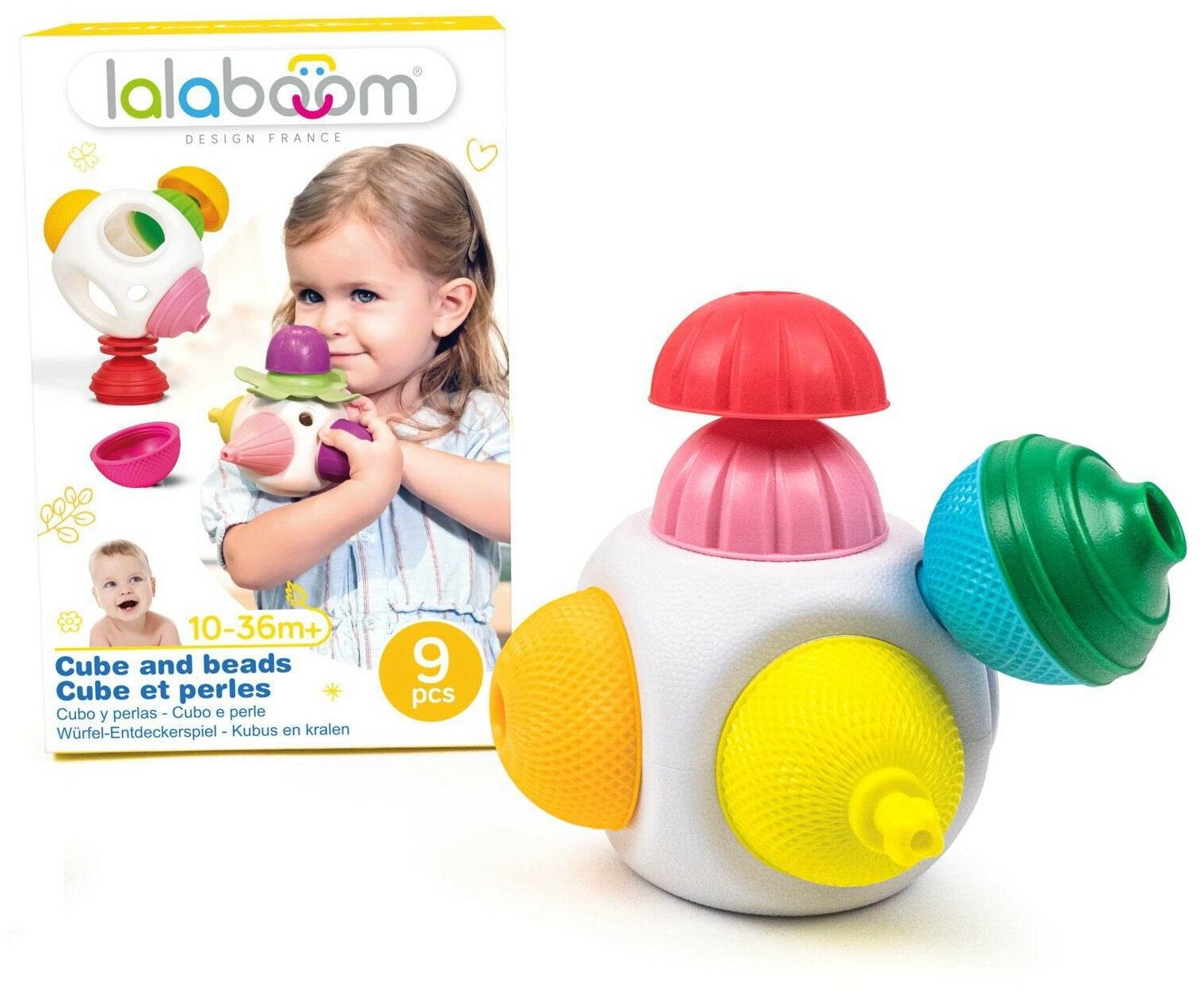 Развивающая игрушка Lalaboom Мини куб, 9 предметов (BL650)