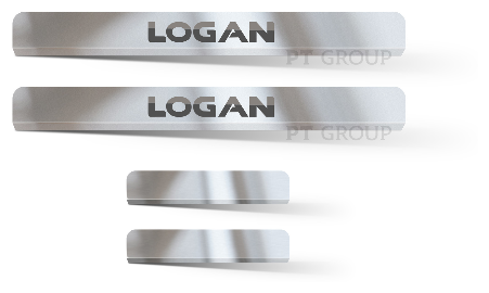 PT накладки в проем дверей (4шт) нержавеющая сталь Logan 2014-