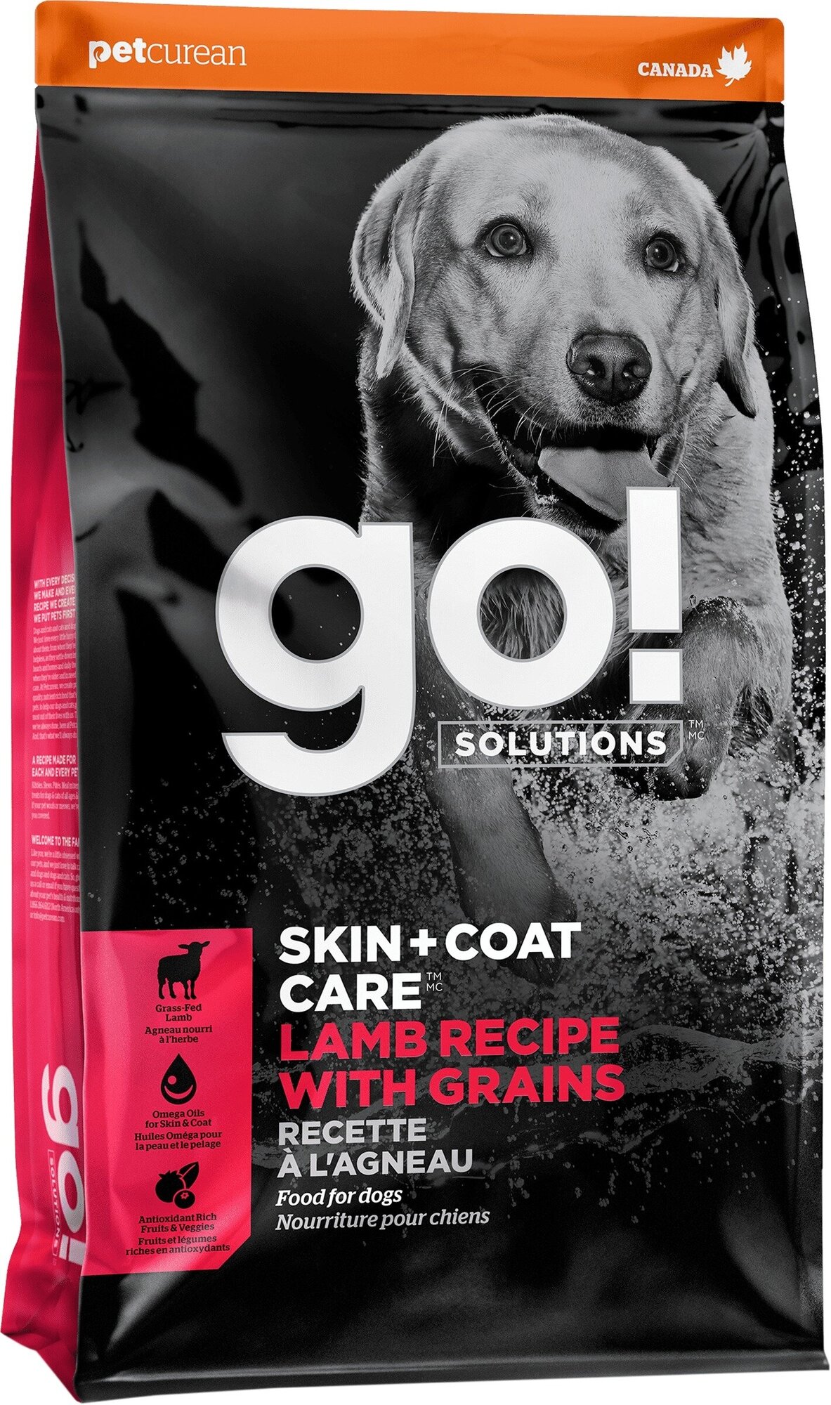 Сухой корм для собак GO! Skin+Coat для здоровья кожи и шерсти ягненок