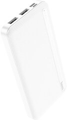 Внешний аккумулятор 10000mAh 2USB 2.1A Li-pol батарея с LED-индикатором Hoco J91 White